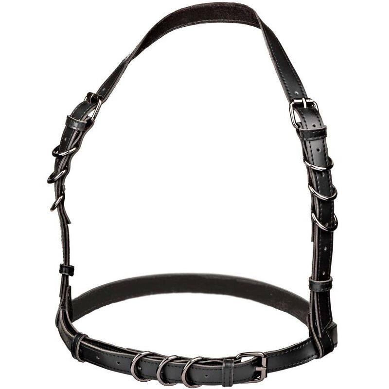 EUPHORIA PLUS SIZE HALTER BUCKLE HARNESS ČRN