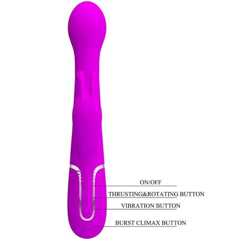 DEJON RABBIT VIBRATOR 3 V 1 MULTIFUNKCIONALNI VIJOLIČNI