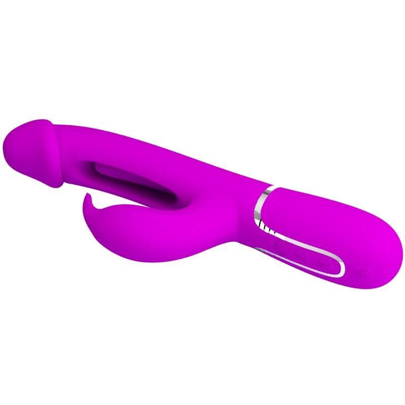 KAMPAS RABBIT 3 IN 1 MULTIFUNCTION VIBRATOR WITH TONGUE FUCHSIA