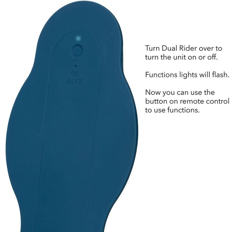 RIDER MASSAGER DOUBLE MOTOR REMOTE CONTROL BLUE