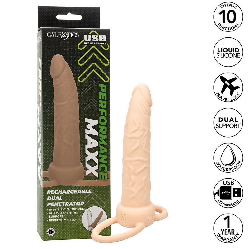 PERFORMANCE MAXX RECHARGABLE DUAL PENETRATOR LIGHT SKIN