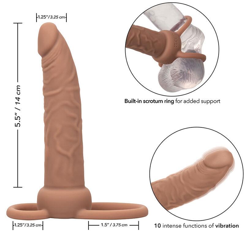 PERFORMANCE MAXX RECHARGABLE DUAL PENETRATOR BROWN SKIN