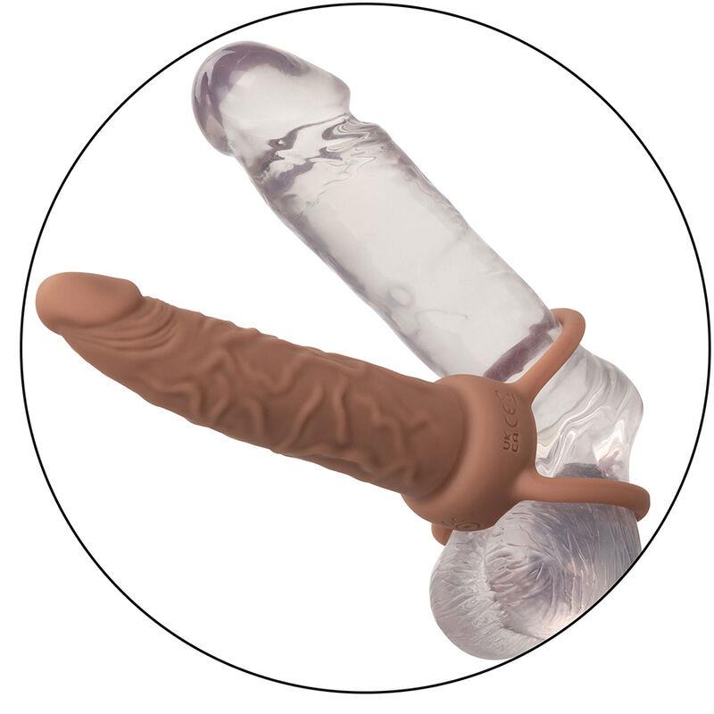 PERFORMANCE MAXX RECHARGABLE DUAL PENETRATOR BROWN SKIN