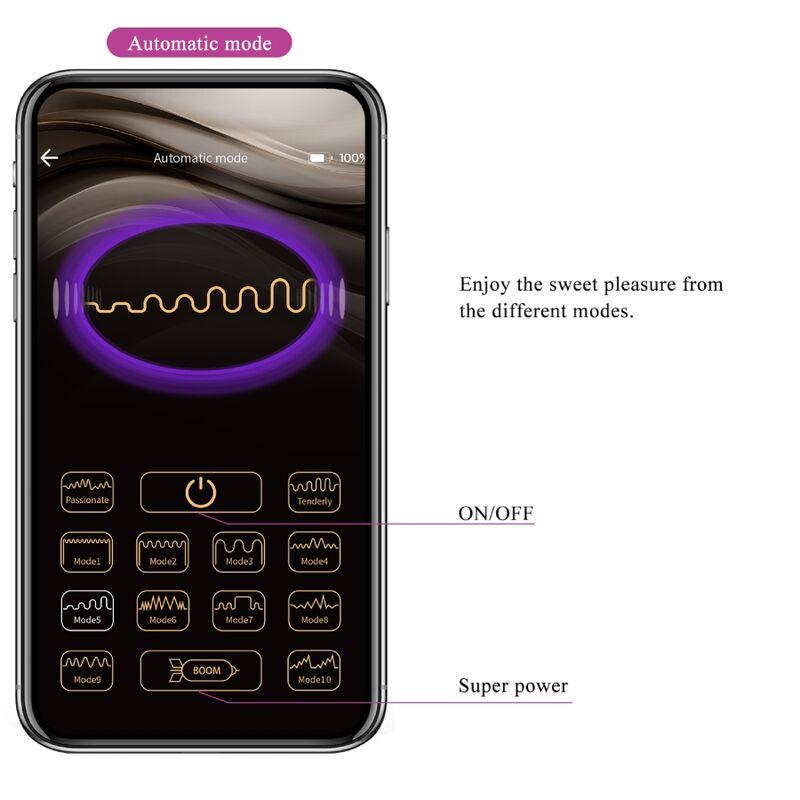 NYMPH VIBRATING EGG APP CONTROLLED LILA