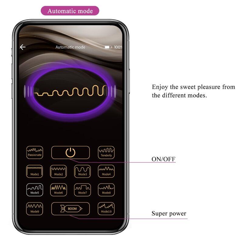 BAIRD G-SPOT 12 VIBRATIONS RECHARGEABLE LILA APP