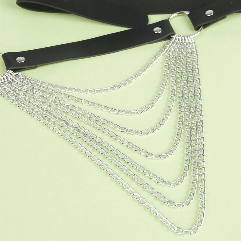 LEATHER CHAINBELT BLACK ONE SIZE