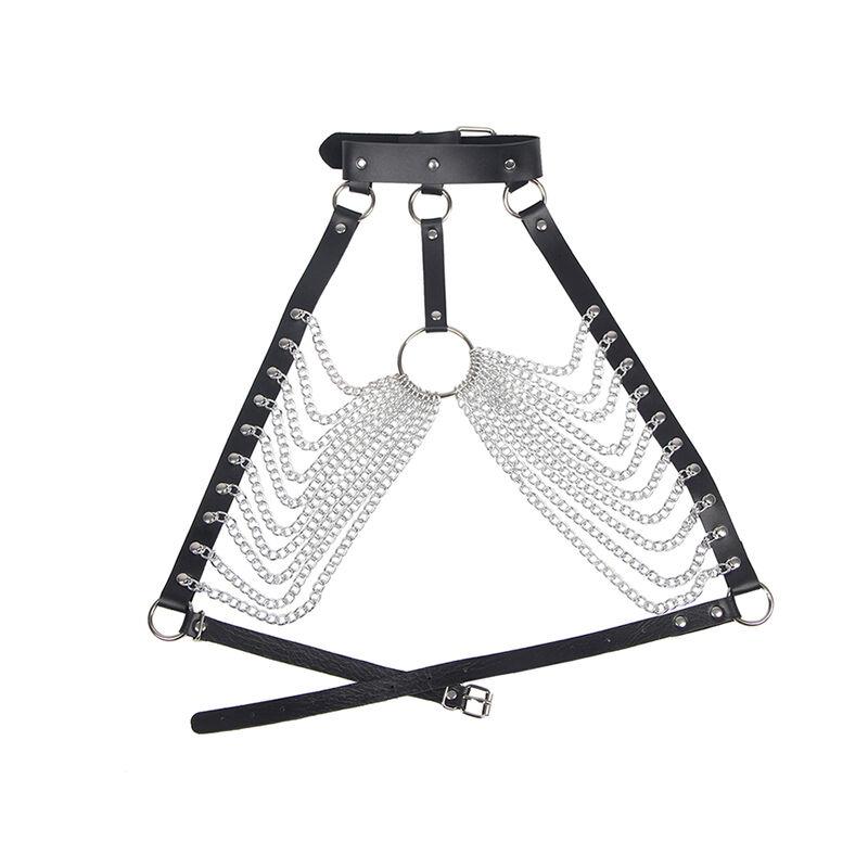 CHEST HARNESS WITH BIG RING CHAINS ONE SIZE