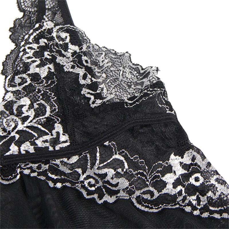 BABYDOLL FABRIC TULLE CHEST LACE S/M