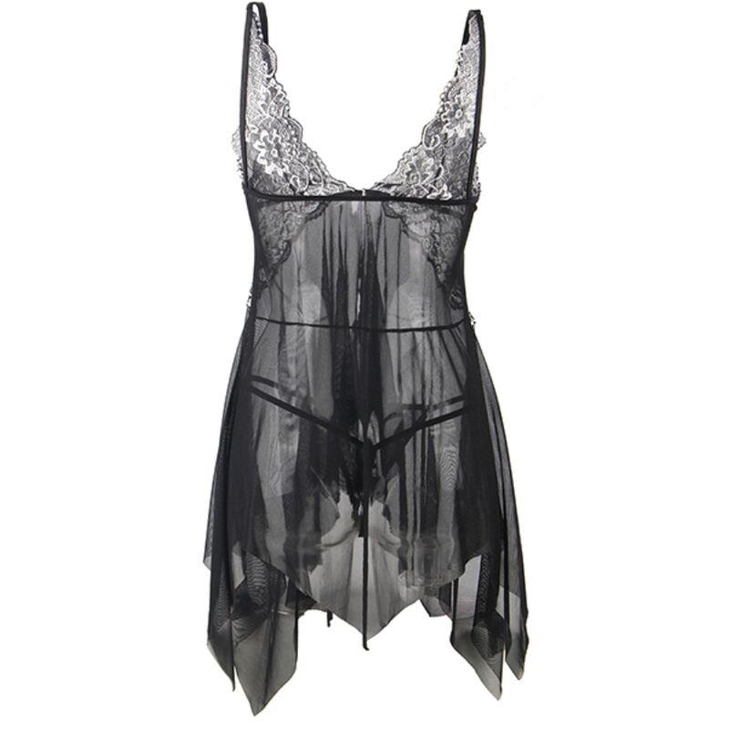 BABYDOLL FABRIC TULLE CHEST LACE S/M