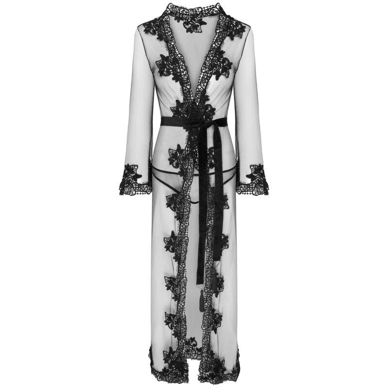 NOKINA LC XG055 DRESSIN G GOWN + PANTY BLACK ONE SIZE