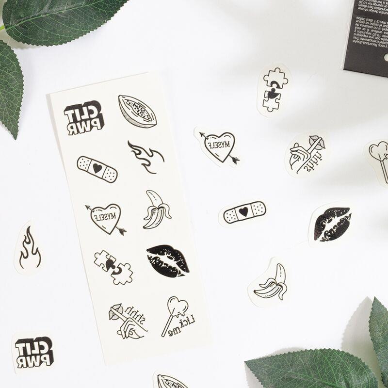 SET OF 10 CANDY COLLECTION TEMPORARY TATTOOS