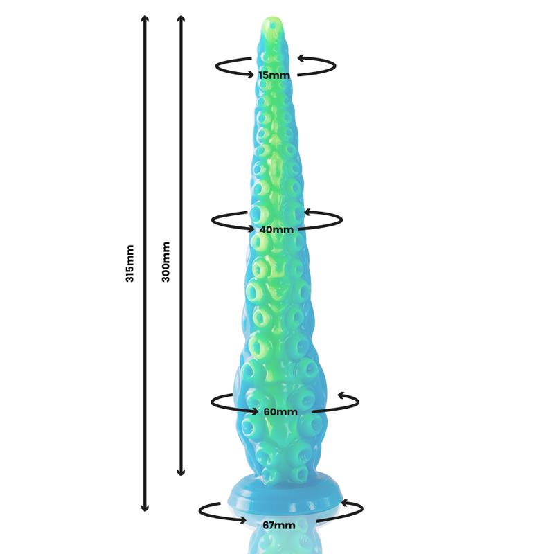 SCYLLA FLUORESCENT THIN TENTACLE DILDO LARGE SIZE