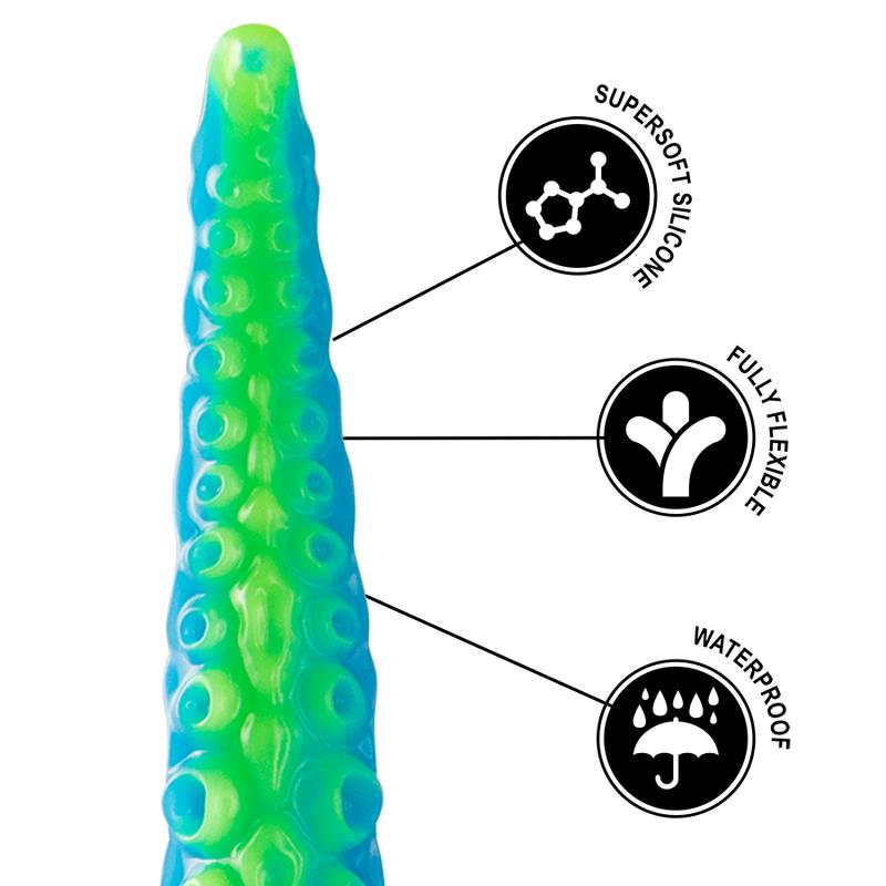 SCYLLA FLUORESCENT THIN TENTACLE DILDO LARGE SIZE