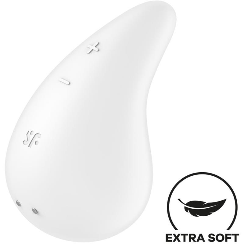 DEW DROP VIBRATOR LAY-ON WHITE