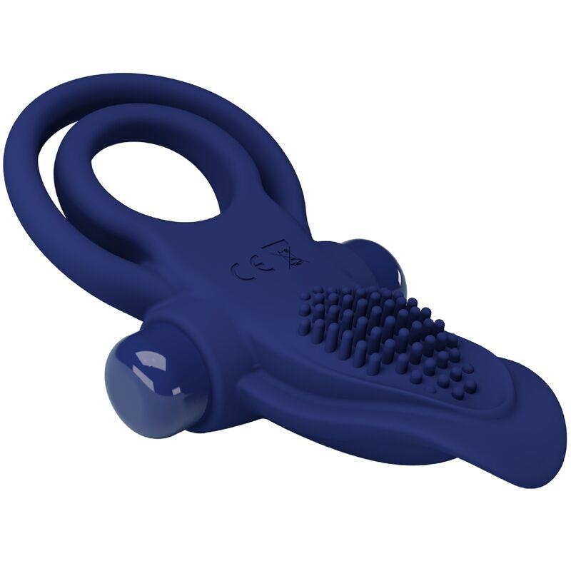 BRONSON DVOJNI OBROČ Z VIBRACIJO MODRA