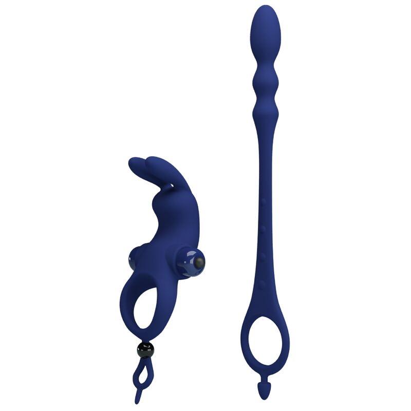 AYAD RABBIT VIBRATOR RING WITH PLUG BLUE