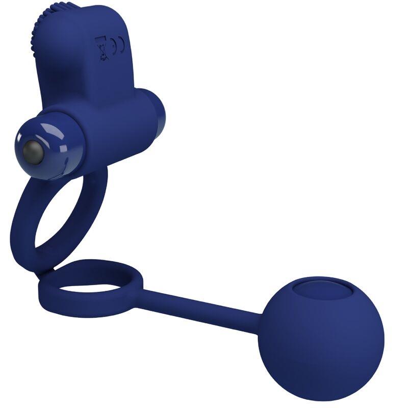 REMINGTON DOUBLE VIBRATING RING WITH PLUG BLUE