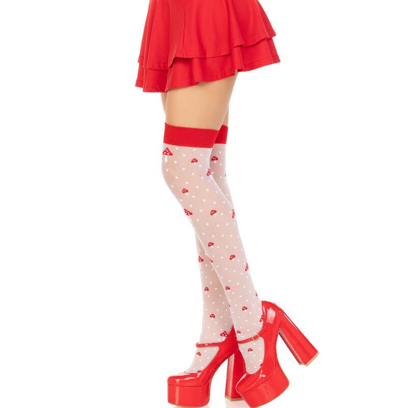 MUSHROOM HIGH SOCKS RED/WHITE