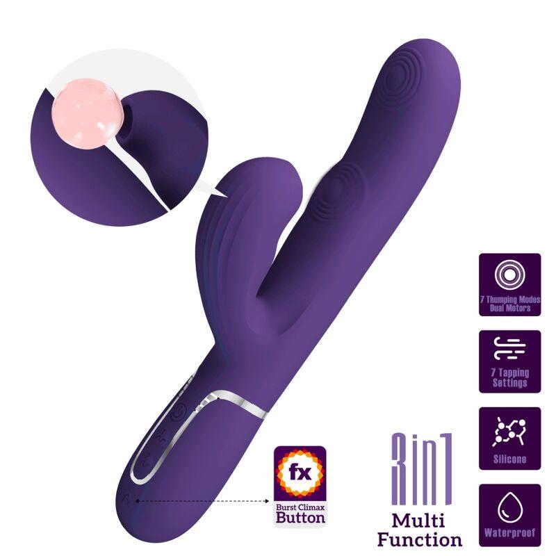 PERLITA G-SPOT VIBRATOR 3 U 1 MULTIFUNKCIJA LJUBIČASTA