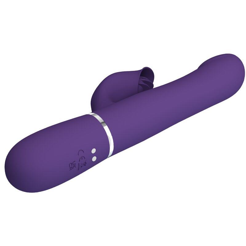 ZALIN RABBIT VIBRATOR PEARLS 4 IN 1 PURPLE