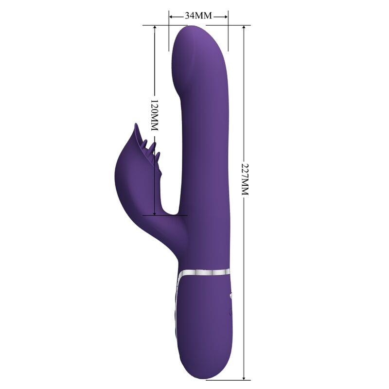 ZALIN RABBIT VIBRATOR PEARLS 4 IN 1 PURPLE
