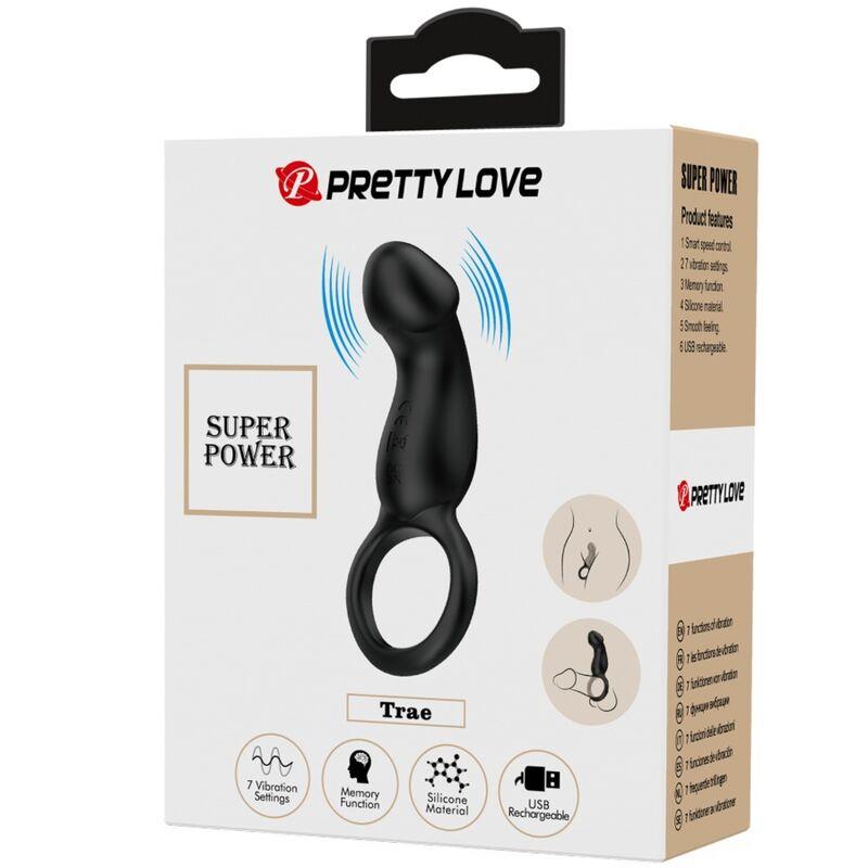 TRAE VIBRATING BLACK RING WITH STIMULATOR