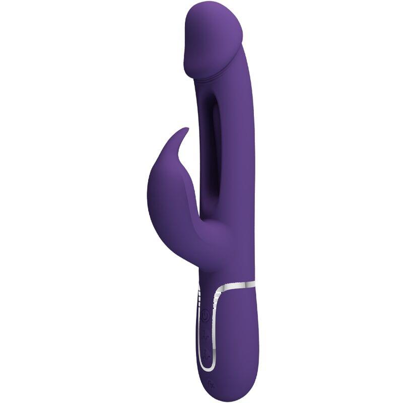 KAMPAS RABBIT 3 IN 1 MULTIFUNCTION VIBRATOR WITH TONGUE VIOLET