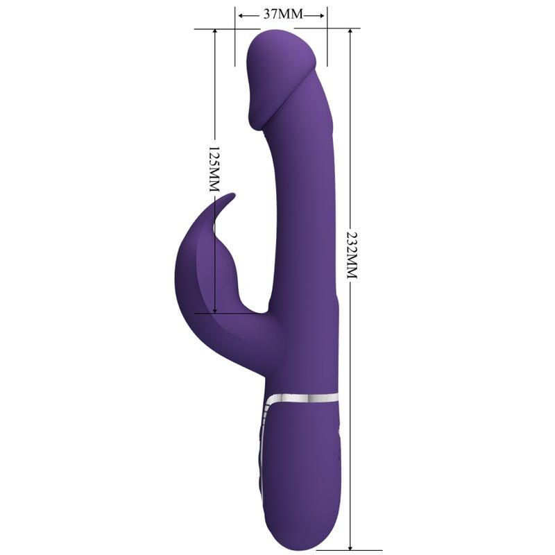KAMPAS RABBIT 3 IN 1 MULTIFUNCTION VIBRATOR WITH TONGUE VIOLET