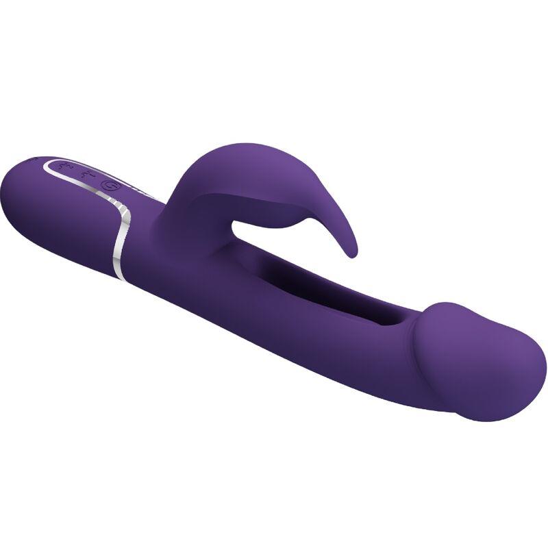 KAMPAS RABBIT 3 IN 1 MULTIFUNCTION VIBRATOR WITH TONGUE VIOLET