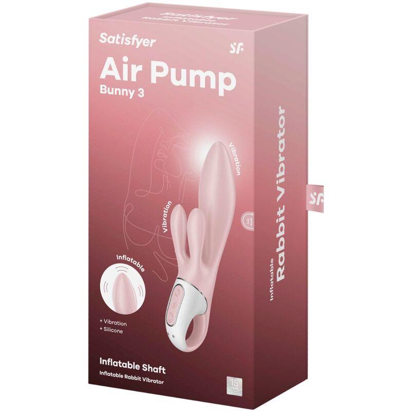 AIR PUMP BUNNY 3 INFLATABLE RABBIT VIBRATOR PINK