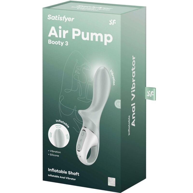 AIR PUMP BOOTY 3 INFLATABLE ANAL VIBRATOR GREYGREEN