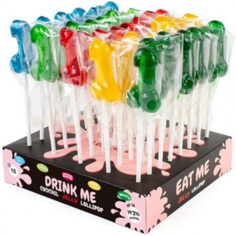 DISPLAY ASSORTMENT PENIS LOLLIPOPS WITH ALCOHOL 40 UNITS