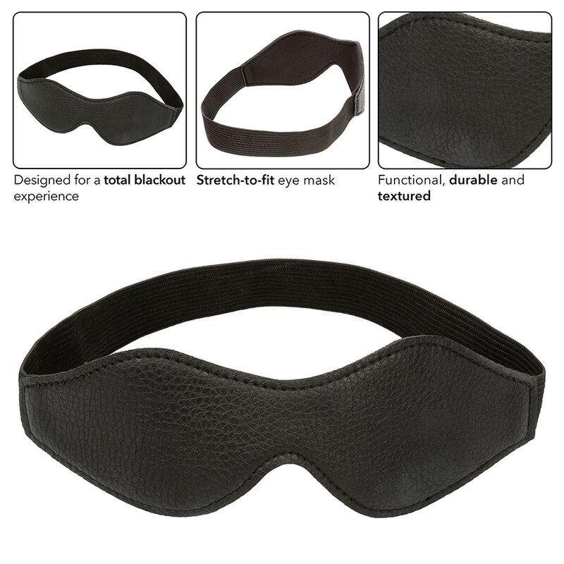 NOCTURNAL EYE MASK PVC LEATHER BLACK