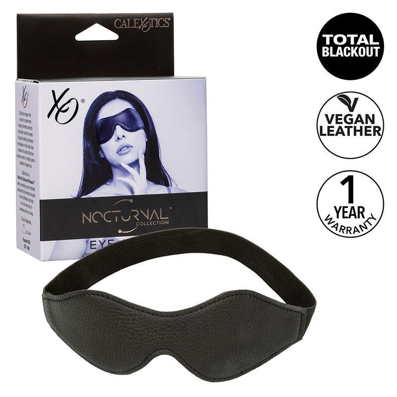 NOCTURNAL EYE MASK PVC LEATHER BLACK
