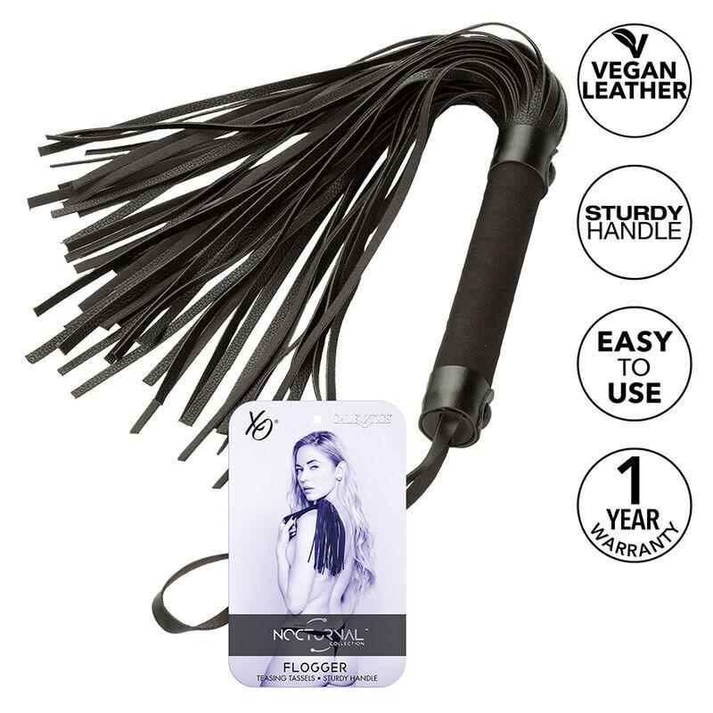 NOCTURNAL FLOGGER LEATHER BLACK