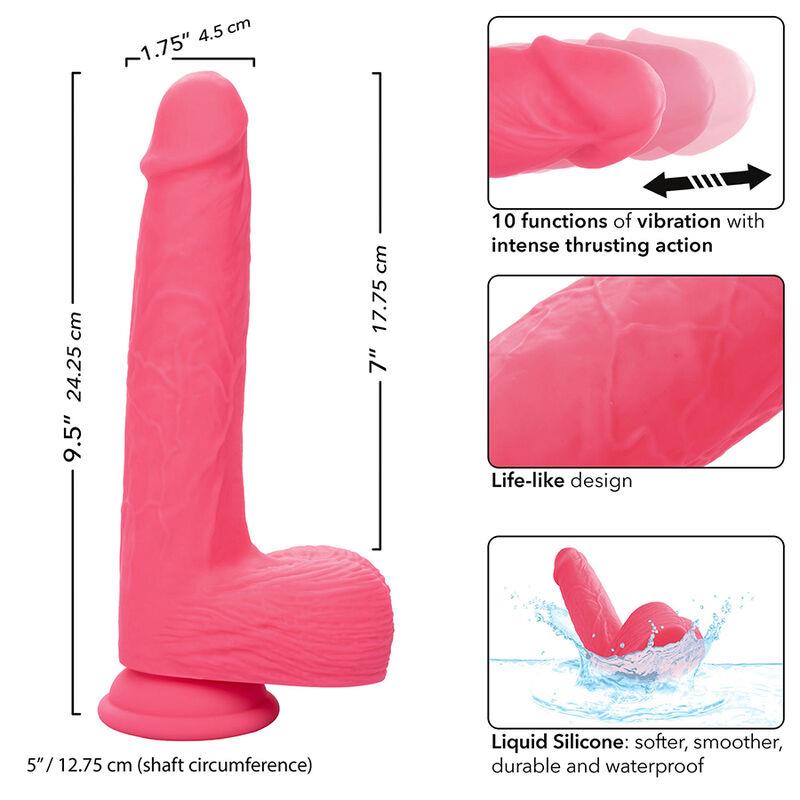 STUDS REALISTIC VIBRATOR 10 VIBRATIONS PINK