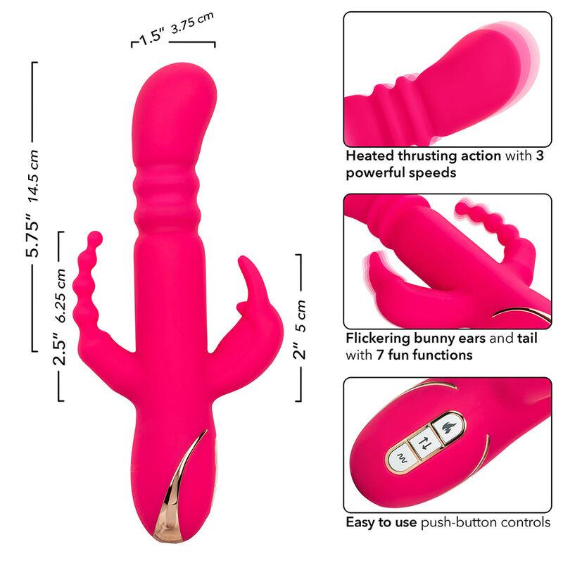 JACK FANTASY TRIPLE HEATED VIBRATOR RABBIT PINK