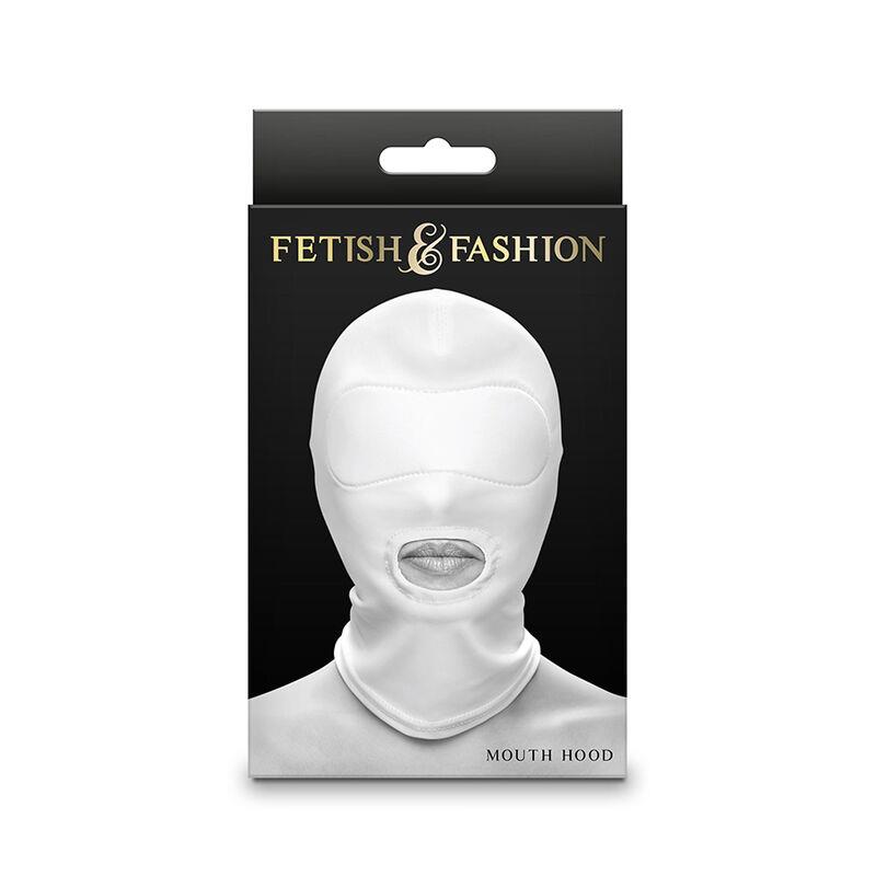 FETISH & FASHION MOUTH HOOD NYLON WHITE
