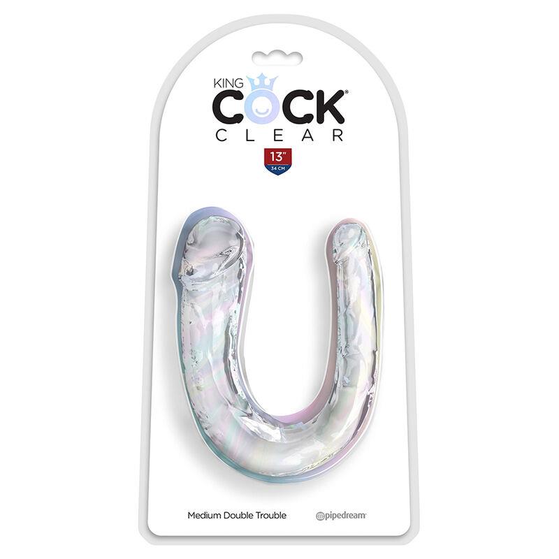 DOUBLE TROUBLE DOUBLE DILDO 33 CM CLEAR