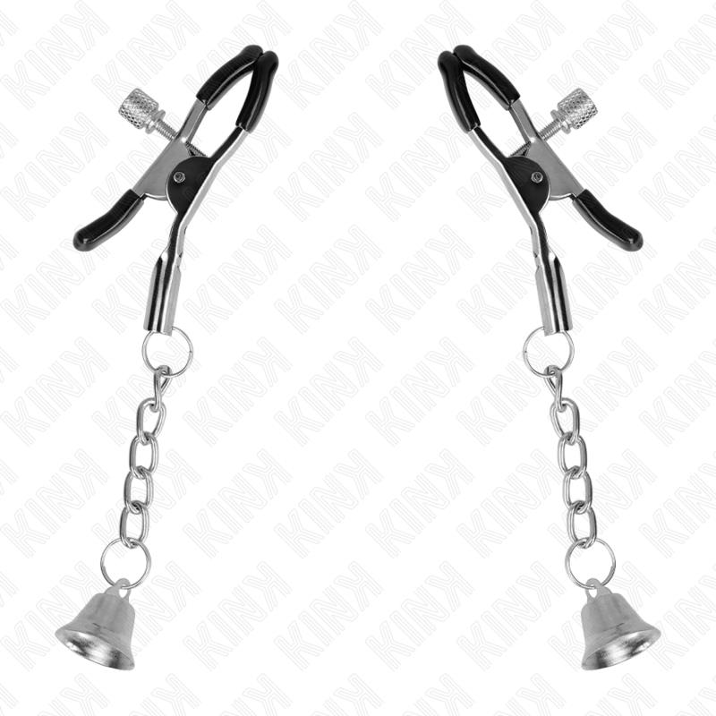 SILVER BELL PENDANT NIPPLE CLAMPS 6 CM