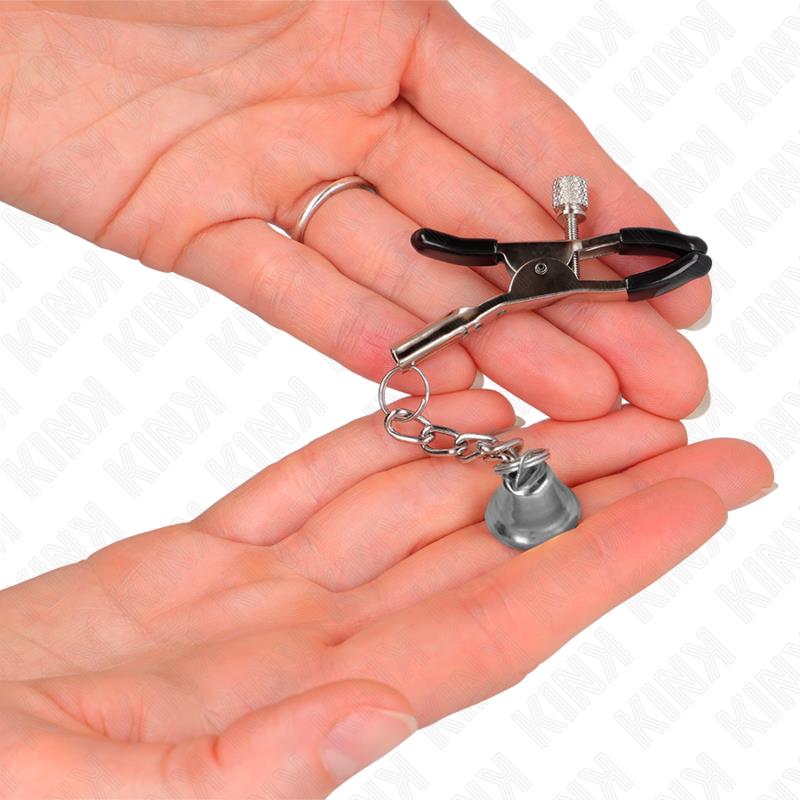 SILVER BELL PENDANT NIPPLE CLAMPS 6 CM