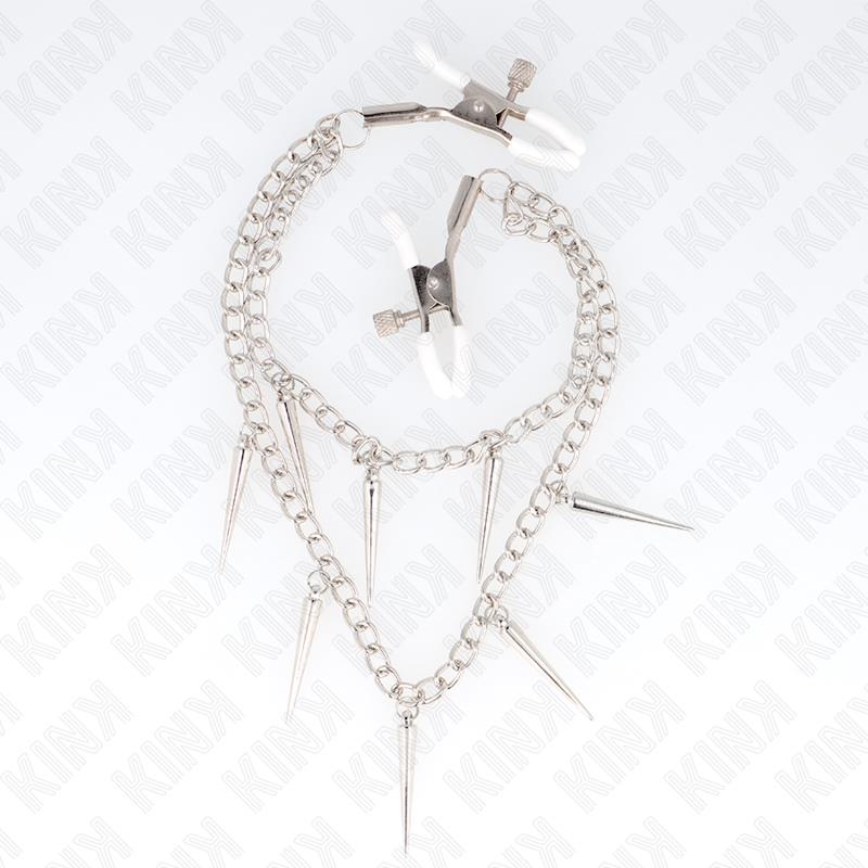 NIPPLE CLAMPS WITH SPIKES CHAINS 30 CM