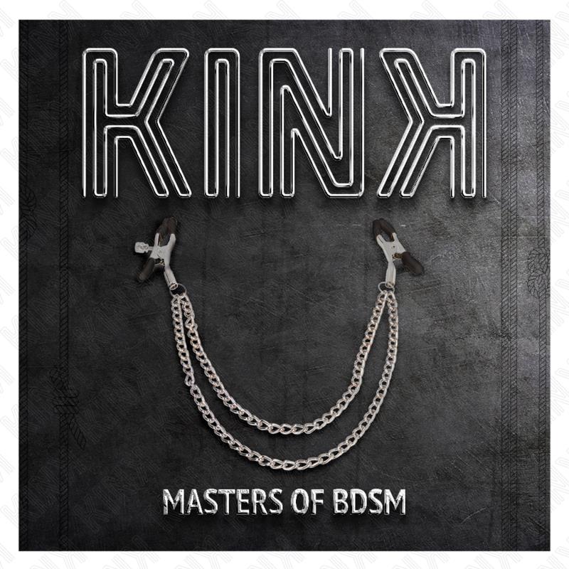 NIPPLE CLAMPS WITH 2 THICK CHAINS SILVER 20/23 CM