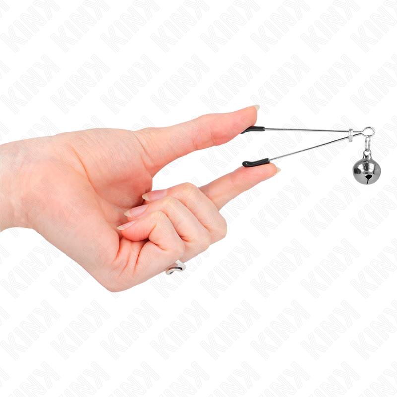 THIN BELL NIPPLE CLAMPS SILVER 7 CM