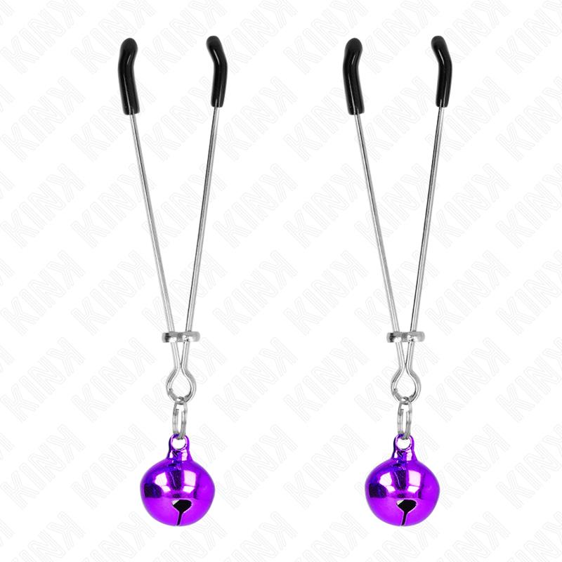THIN BELL NIPPLE CLAMPS PURPLE 7 CM
