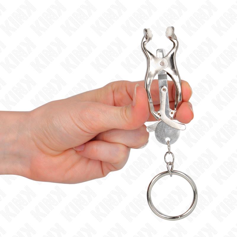 O-RING JAPANESE CLOVER NIPPLE CLAMPS SILVER