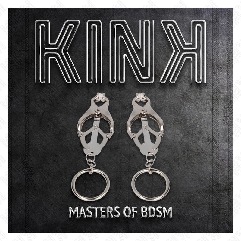 O-RING JAPANESE CLOVER NIPPLE CLAMPS SILVER