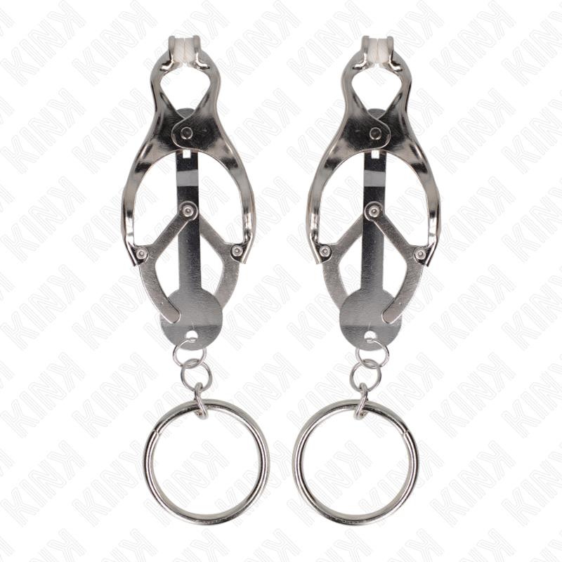 O-RING JAPANESE CLOVER NIPPLE CLAMPS SILVER