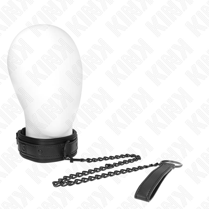 NEOPRENE BONDAGE COLLAR MODEL 2 WITH BELT 78 CM ADJUSTABLE 37.5 X 49.5 CM