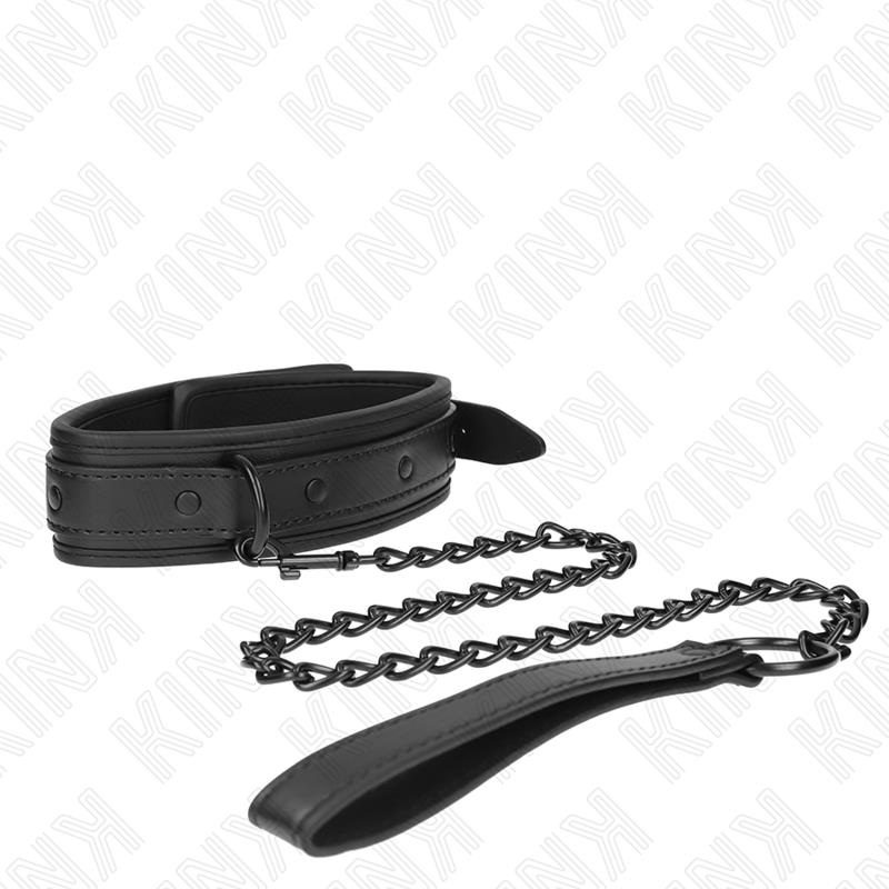 NEOPRENE BONDAGE COLLAR MODEL 2 WITH BELT 78 CM ADJUSTABLE 37.5 X 49.5 CM